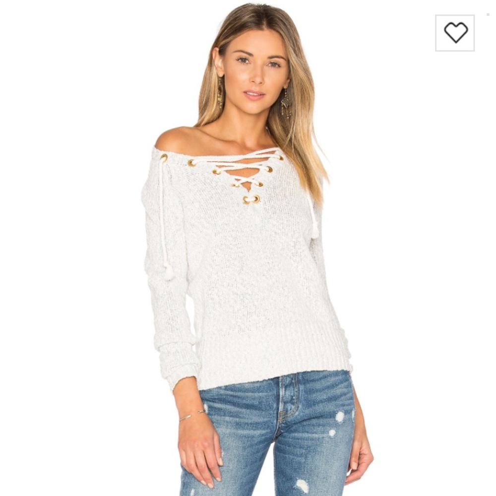 Lovers + Friends Yacht Sweater in Taupe- M